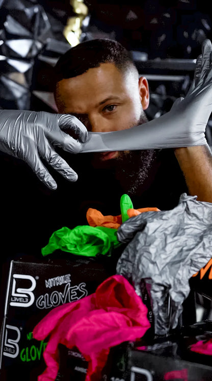 NITRILE GLOVES - LIQUID METAL - MEDIUM