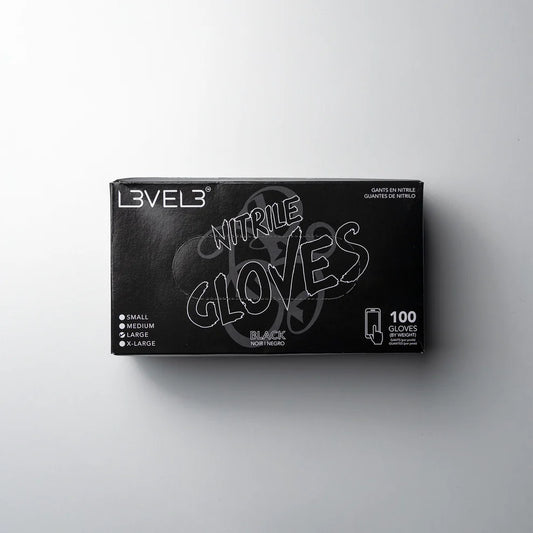 NITRILE GLOVES - BLACK - LARGE
