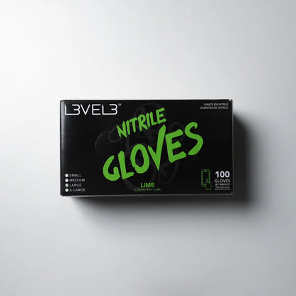 NITRILE GLOVES - LIME - MEDIUM