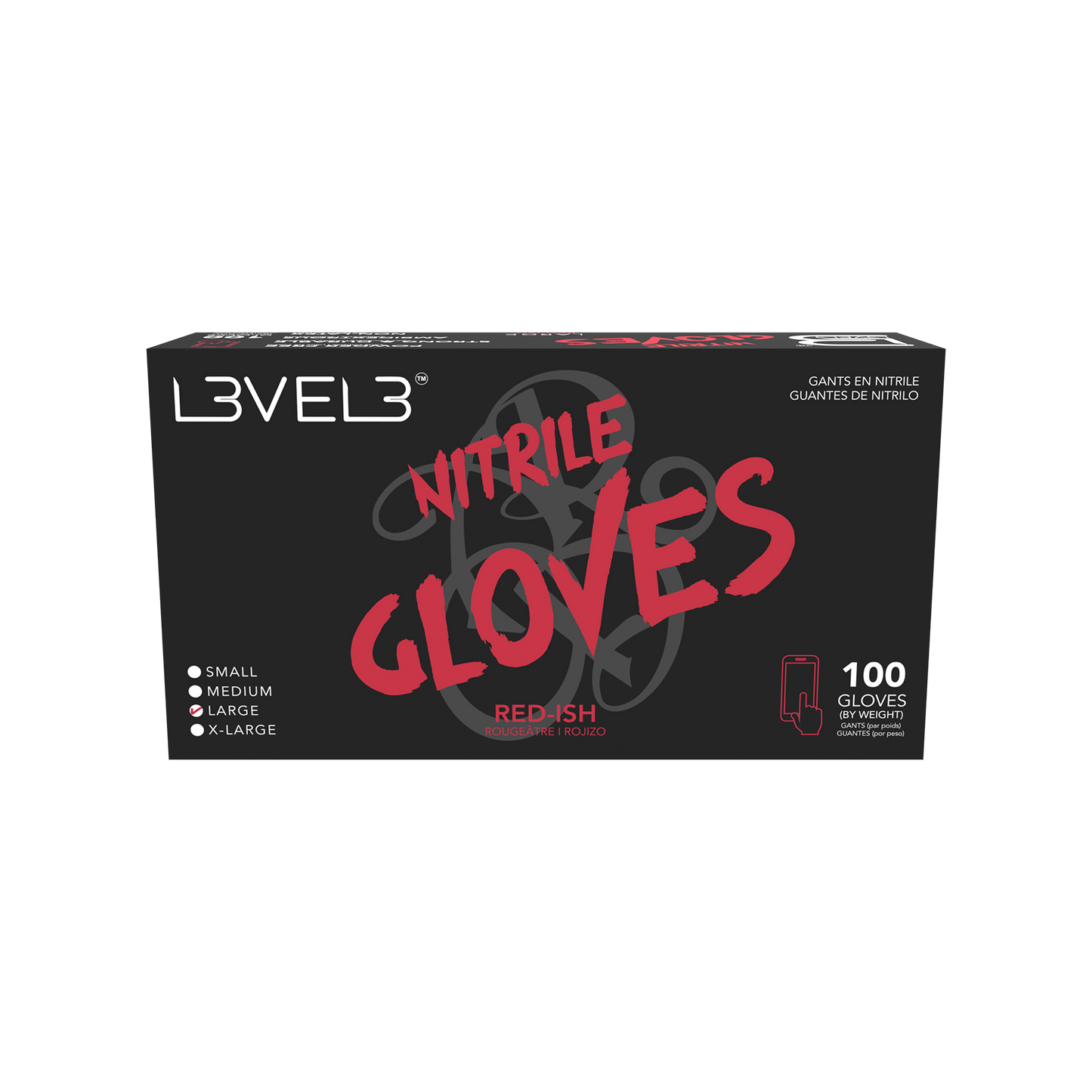 NITRILE GLOVES RED-ISH LARGE 100CT