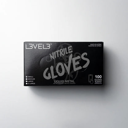 NITRILE GLOVES - LIQUID METAL - LARGE